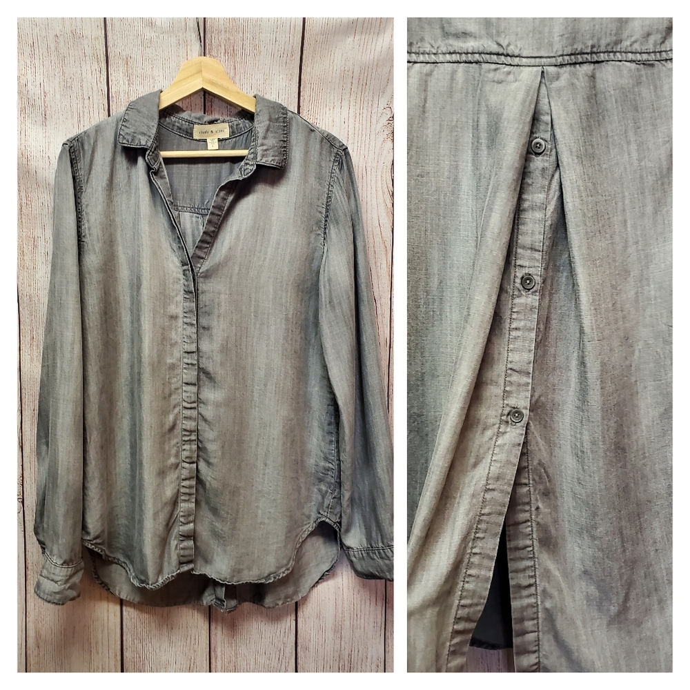 Cloth & Stone Gray Button Down Shirt
